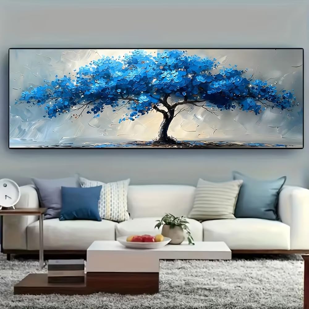 Tree of Life Abstract Canvas Prints Poster Modern Aesthetic Large Landscape Pictures Paintings Wall Art Home Decor(50x150cm(20x59in))