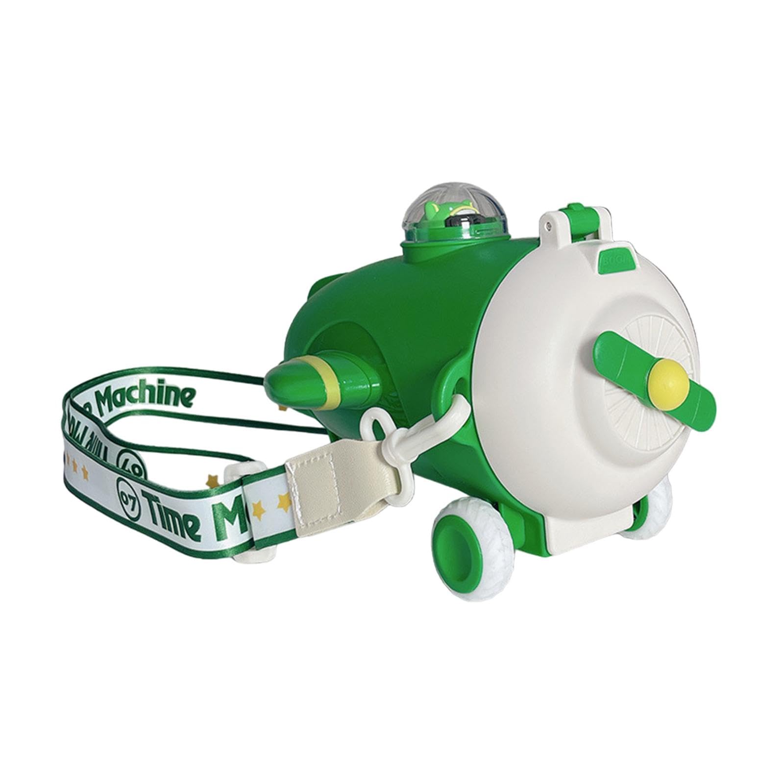 Botella de agua infantil verde de silicona para niños y niñas con pajilla escuela