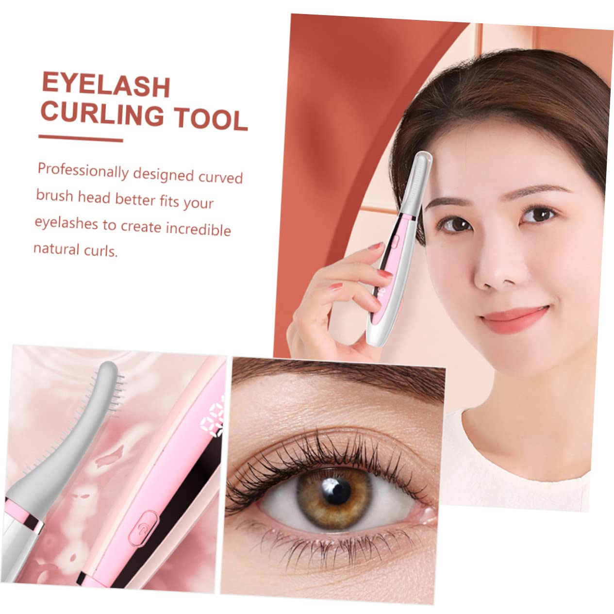 WOONEKY 3stücke Beheizte Wimpernzange Für Wimpern Elektrische Wimpernrolle Tragbar Schnelles Aufheizen Geeignet Für Stylisches Design Langlebig Und Zu Verwenden