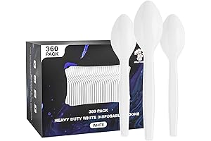 JOLLY CHEF White Plastic Spoons: Your Culinary Sidekick for Endless Dining Delights