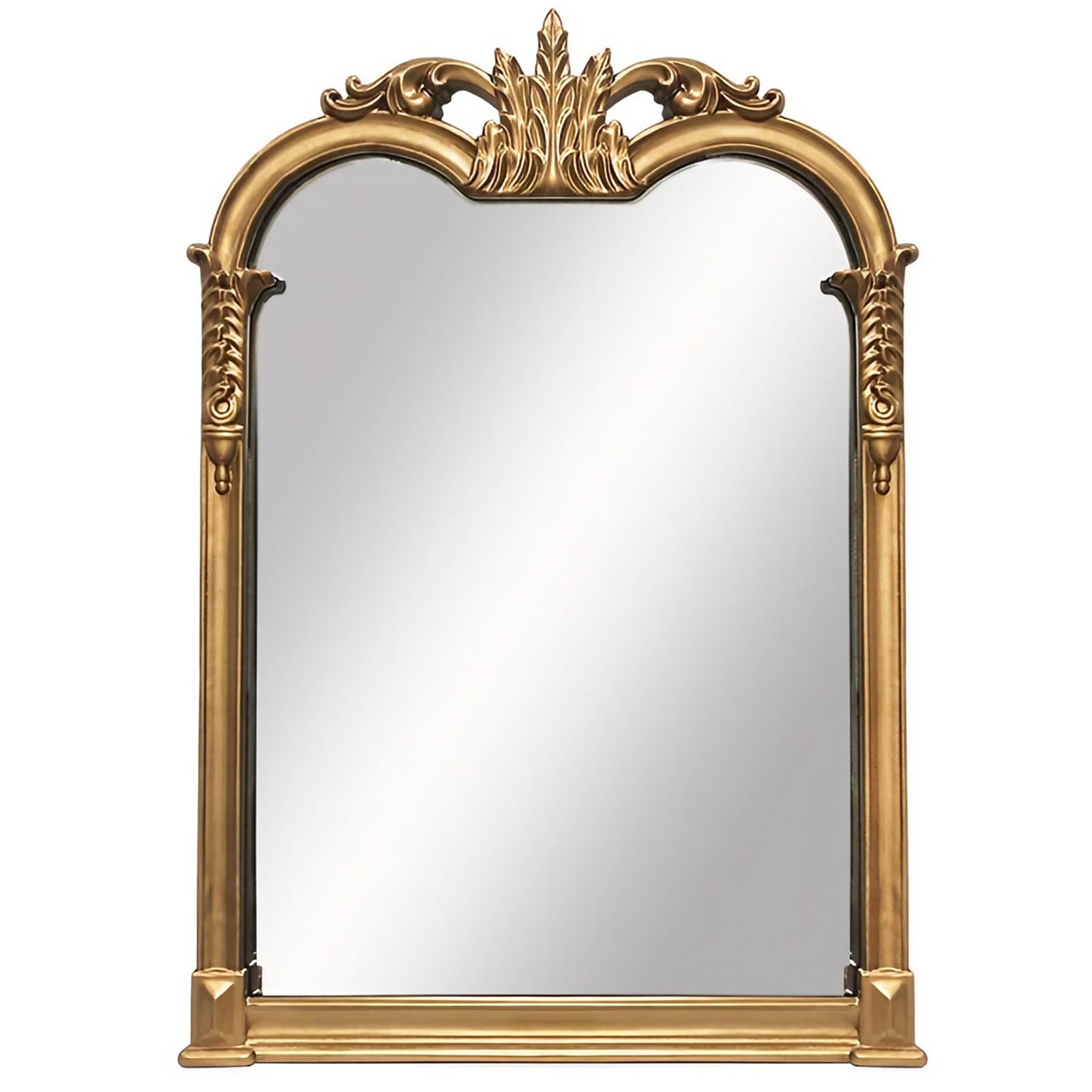 FGXHHS Gold Vintage Mirror - Ornate Antique Victorian Vanity French Baroque Wall for Living Room Bedroom Bathroom Entryway Fireplace(60x90 cm(24x35 inch))
