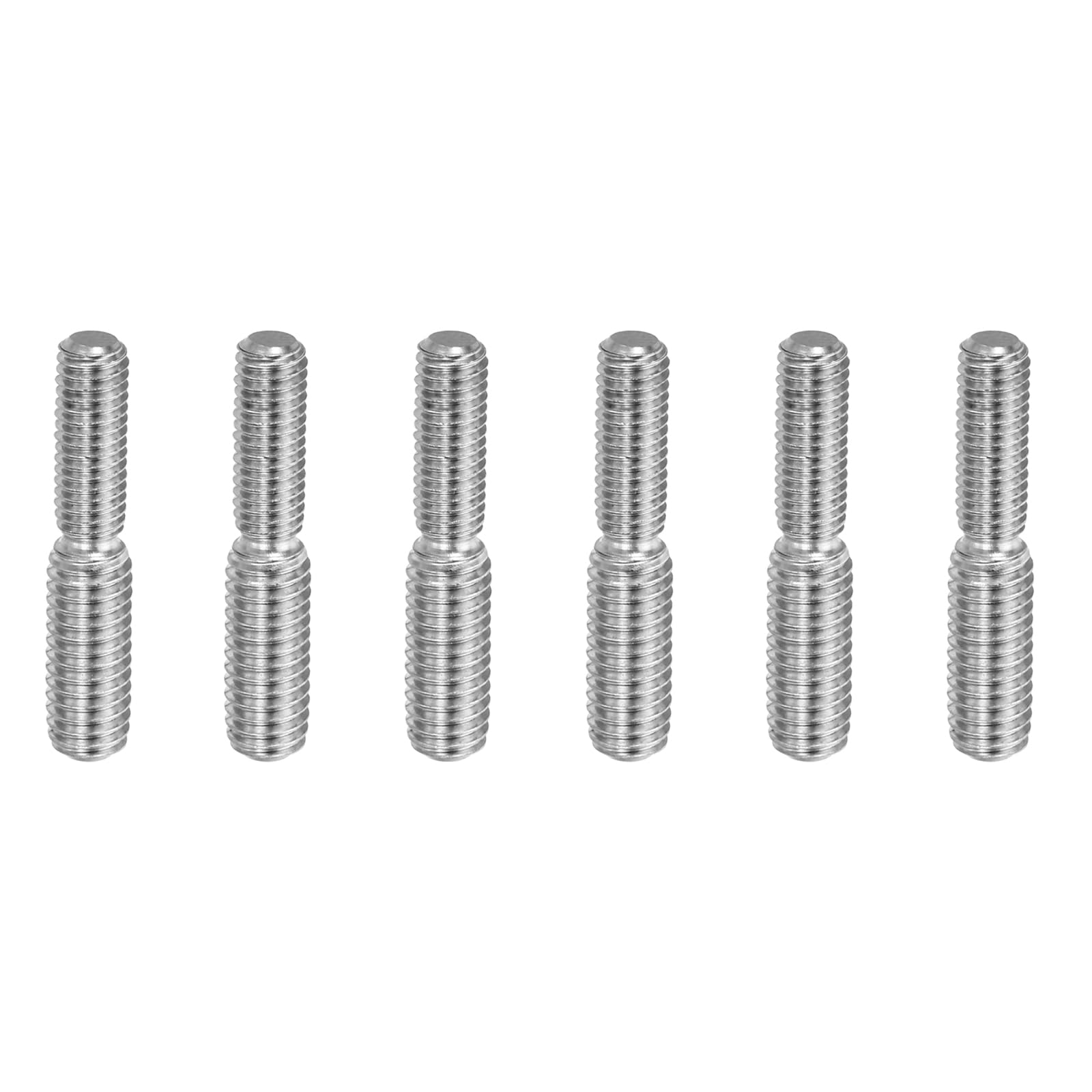PATIKIL M5x15 to M6x15 Double End Threaded Stud Screw Bolt