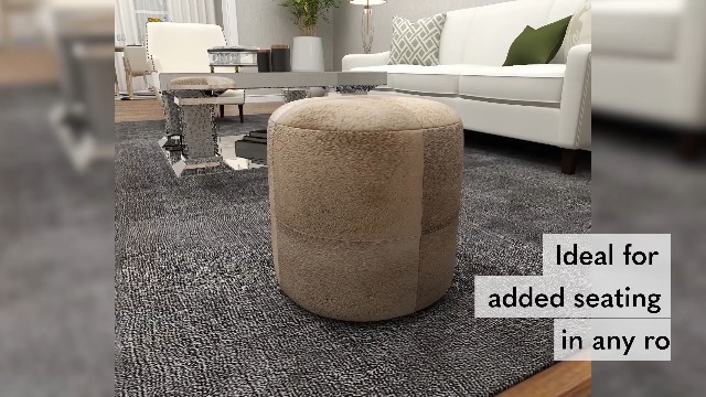 Amazon.com: Deco 79 Leather Handmade Stool with Patchwork