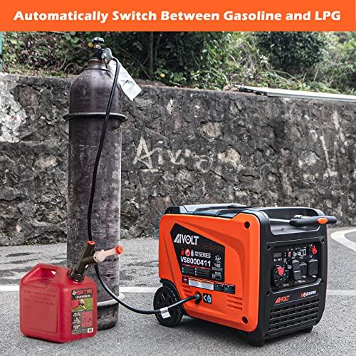 Aivolt VS8000411 8000 Watts Dual Fuel Portable Inverter Generator Super Quiet Gas Propane Powered Electric Start Outdoor Generator thumb #5