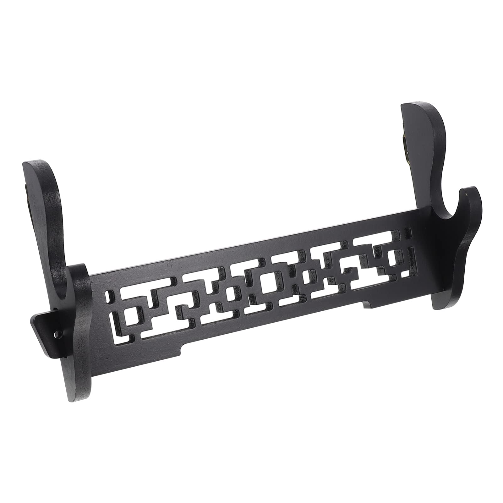 Cabilock Wall Flute Stand Wall Mounted Bracket Hook Chinese Flute Wall Rack Desktop Organizer Wood Flute Holder Space Saving Flute Holder Wall Shelves Black Holders Wooden Single Layer