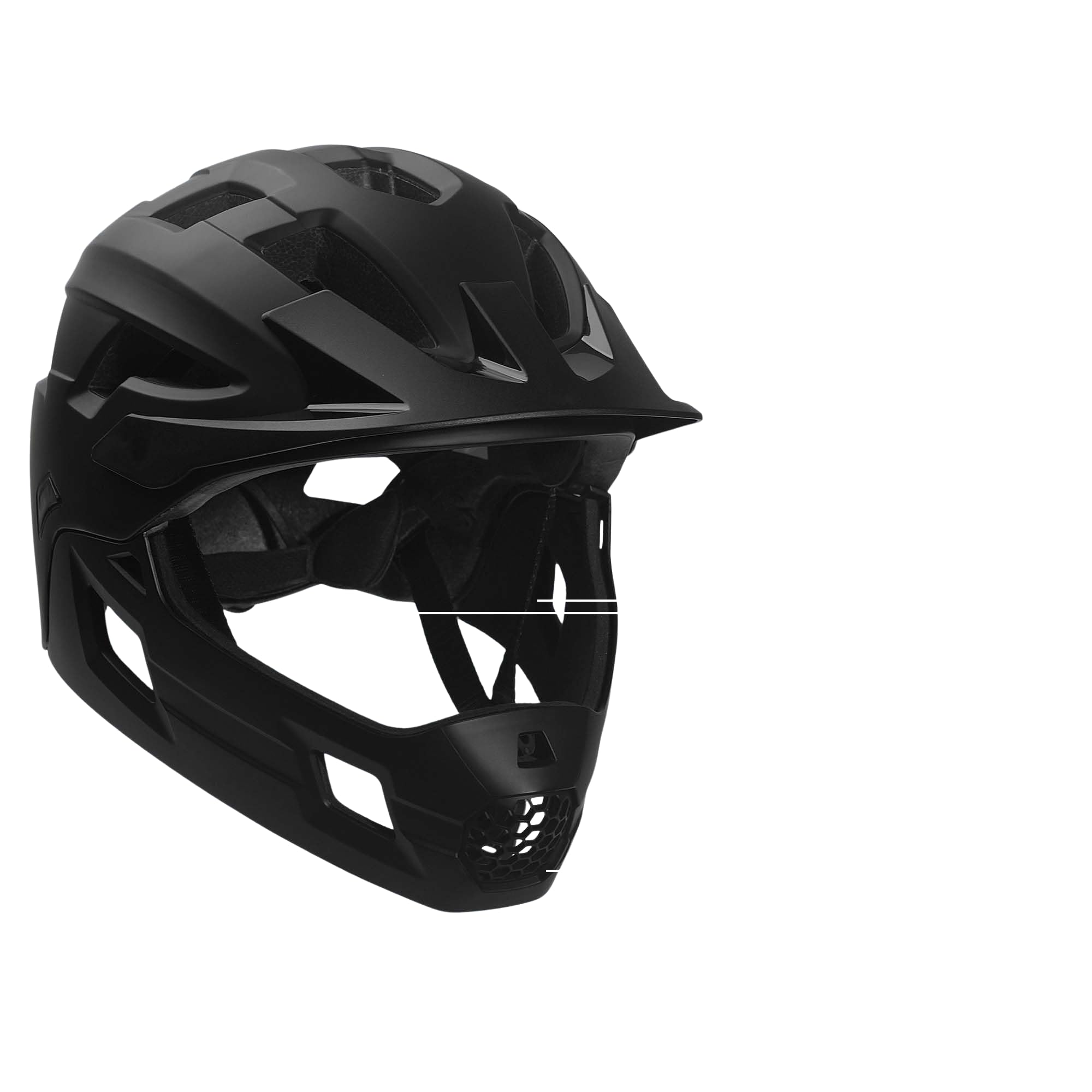 Crazy Safety Casque Vélo Intégral - Bleu | pour VTT, BMX, Skateboard | Casque Enfant avec mentonnière Amovible | Casque intégral et Standard | Casque de Motocross Taille M 54-57 cm