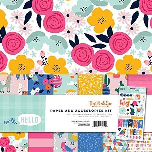 My Minds Eye - Well. Hello. Paper and Accessories Kit - 12x12 - Item: WEL111 - Copyright 2018