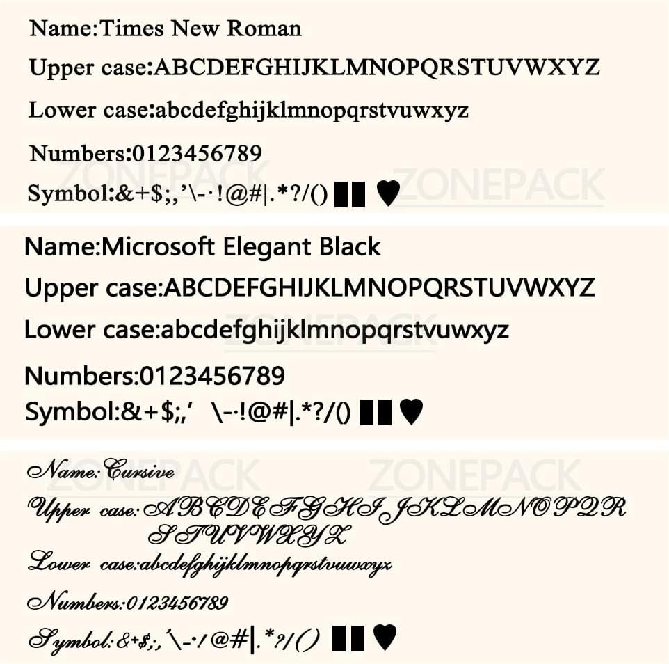 ZONEPACK Copper Brass Stamping Flexible Alphabet Number Symbol Character Stamp Mold Die, Letter Holder, Positioning Plate DIY for Hot Foil Stamping Machine (Times New Roman Number) 10 PCS