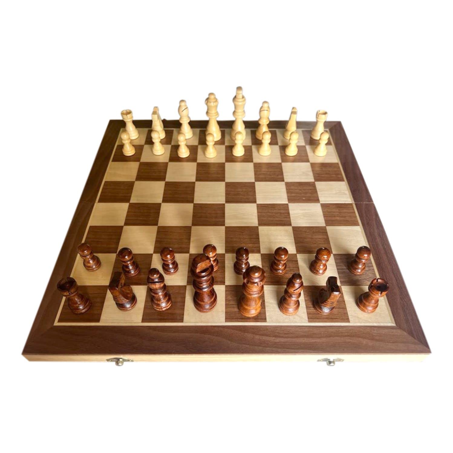 FITFLEX Wooden Handcrafted Foldable Magnetic Chess Board Set with Magnetic Pieces for Kids and Adults (15x15 Inches, Brown) (B0BNYCSZ37) Amazon Price History, Amazon Price Tracker