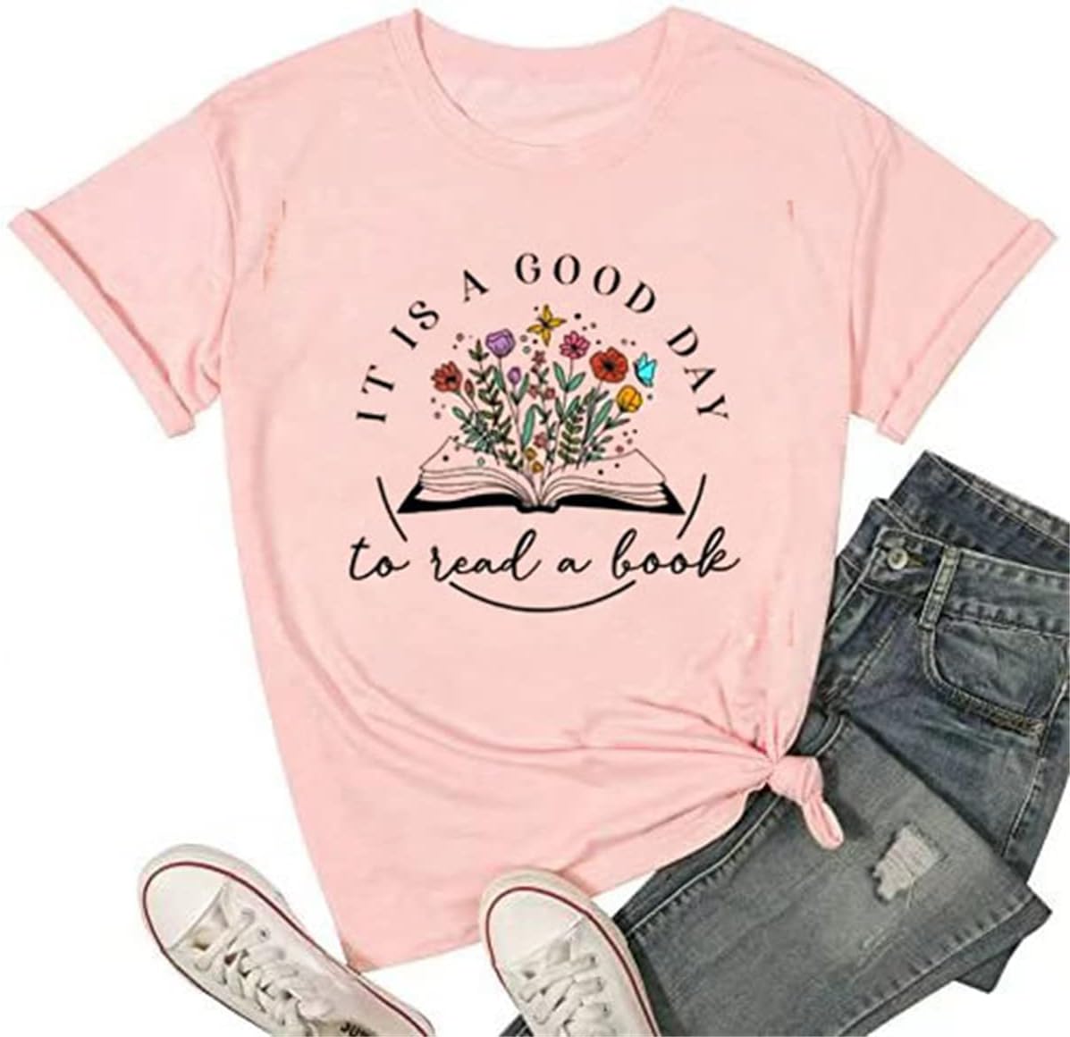 HEYOWomen Book Shirt Reading Teacher Shirt Book Lover Shirts Teacher Tees Librarian Short Sleeve Tshirt Tops