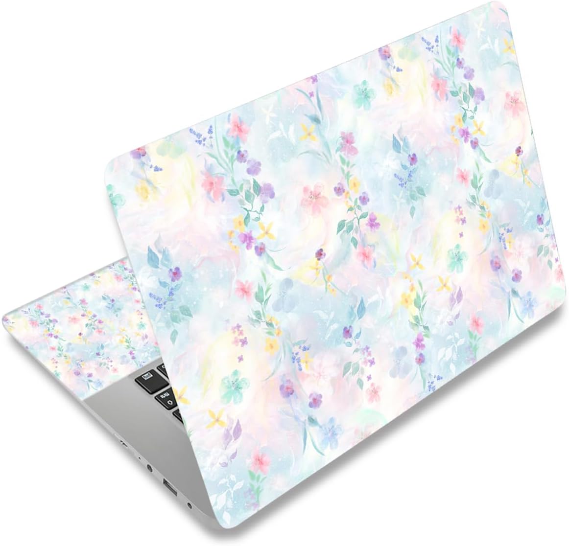 Laptop Skin Sticker 12.1 13 13.3 14 15 15.6 Inches Netbook Sticker Decal Reusable Universal Notebook PC Art Personalized Protector by AORTDES (AD-NEK-83 Colorful Flowers)