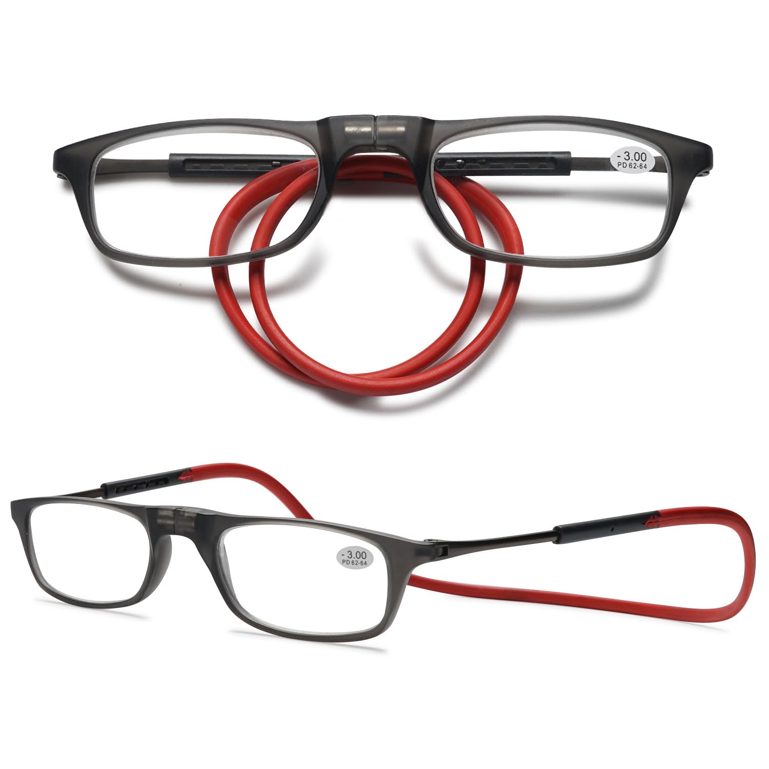 VEVESMUNDO Gafas de lectura magnéticas alrededor del cuello, cierre magnético ligero, para mujer y hombre, con imán