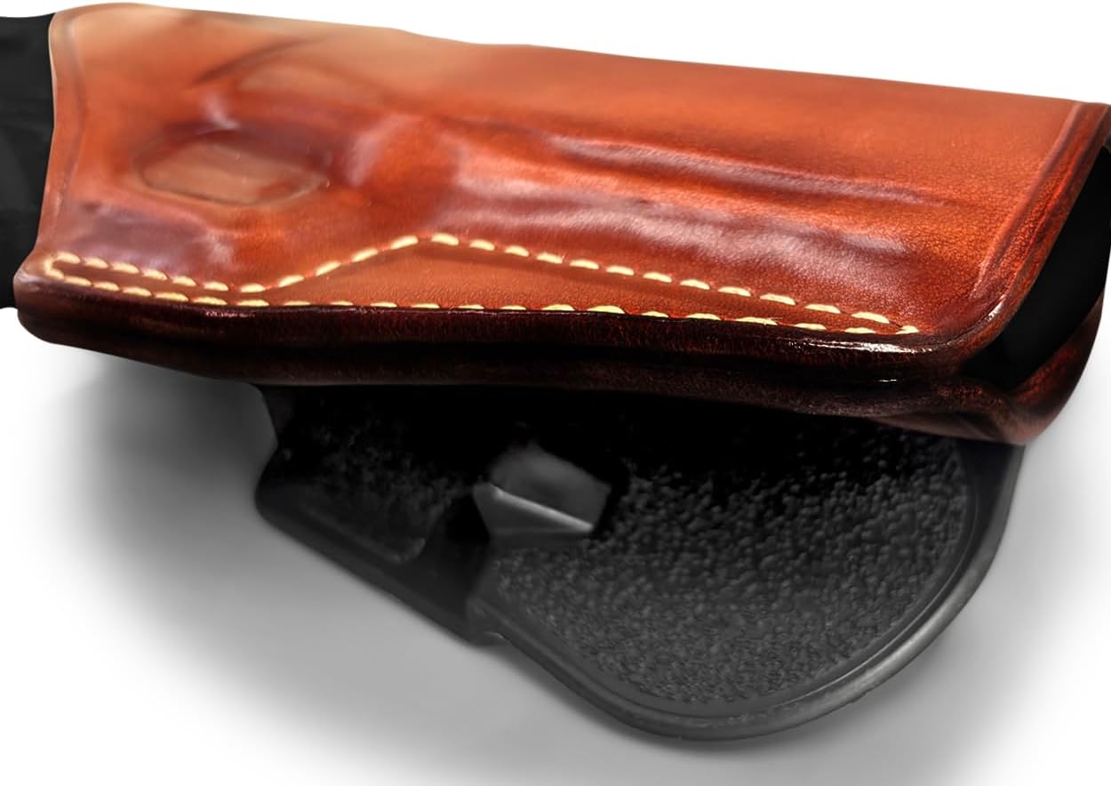 Masc Premium Leather Paddle Holster for 1911 DS Prodigy 4.25-inch, Right-Hand Draw, Brown #1660#