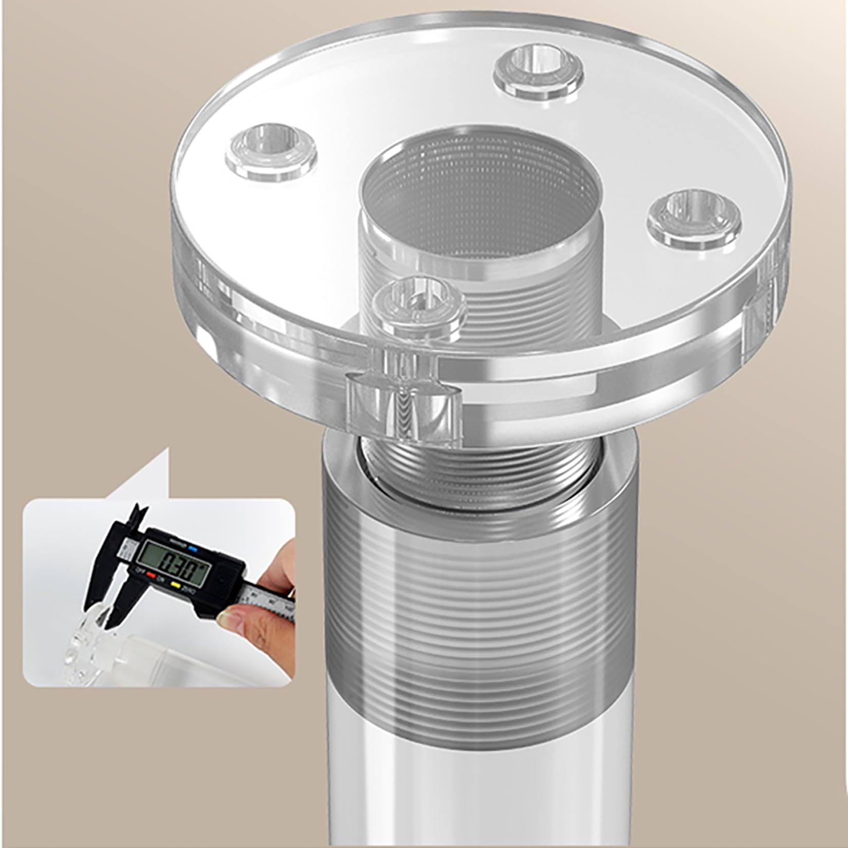 4Stk Acryl Möbelfüße,Transparent Glas Sofabeine Verstellbare Schrankfüsse