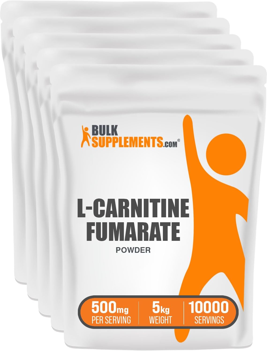 BULKSUPPLEMENTS L-Carnitine Fumarate Powder - Carnitine Supplement, Carnitine Powder, L-Carnitine 500mg - Amino Acids Supplement, 500mg per Serving, Gluten Free, 5kg (11 lbs) : Health & Household
