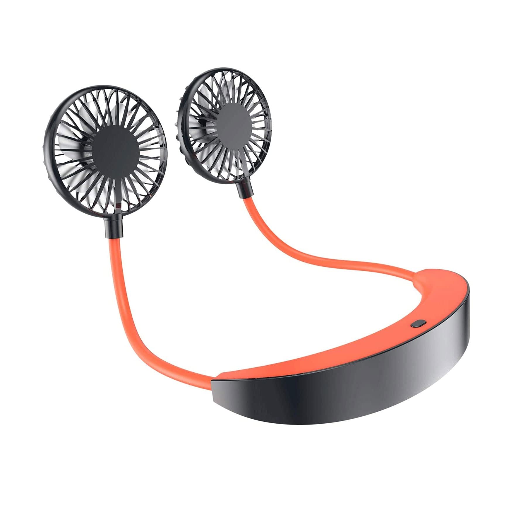 Ventilatore portatile Ventilatore a collo libero a mano libera, Mini ventilatore personale USB Ventilatore sportivo indossabile, 3 velocità, Ricaricabile tramite USB, Molto adatto per bambini, Ufficio