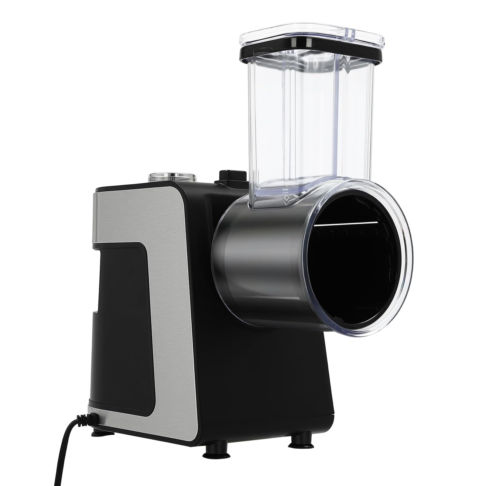 1000W Elektrischer Gemüseschneider mit zehn Ersatzklingen Schwarz | Elektrischer Vegetable Chopper mit 0.8m Netzkabels,für Restaurants, Cafés, Hotels und Obstladen