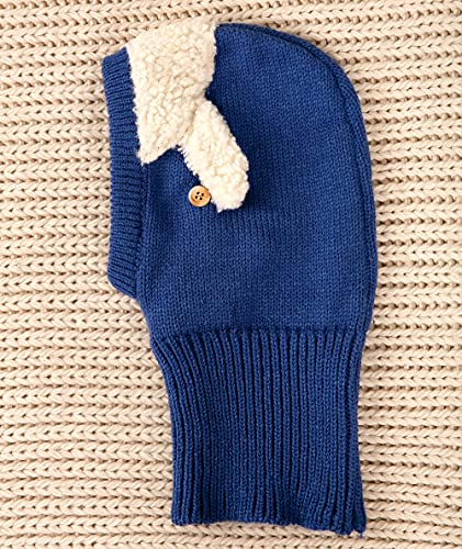 ZWA Baby Girls Boys Winter Hat Scarf Earflap Hood Scarves Toddler Kids Navy-2 1-3T3