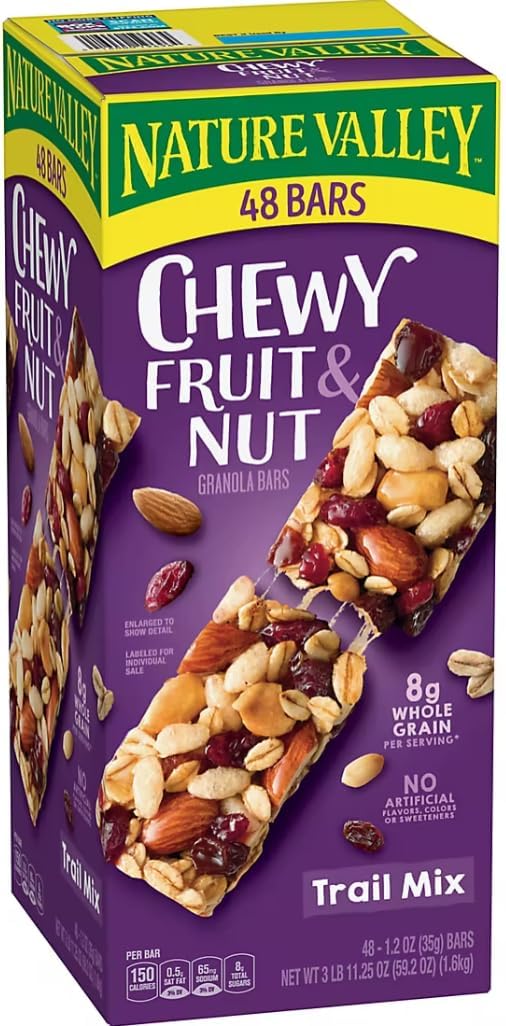 GenericNature Valleys_Fruit & Nut Trail Mix Chewy Granola Bars, Made with Real Ingredients (48 bars), 4.06 Pound (Pack of 1)