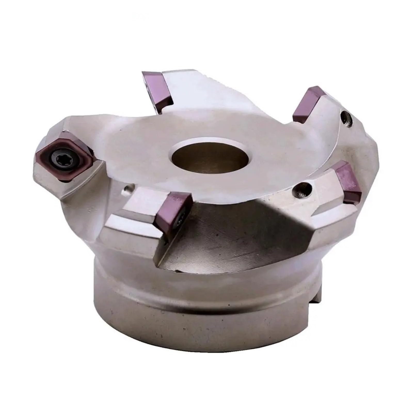 Testa di fresatura for tornio KM12R50-22-4T Quattro inserti in metallo duro SEKT1204 bloccati ad avanzamento rapido in lega di fresatura lavorazione frese for lastra di fresatura frontale(KM12R160-40-