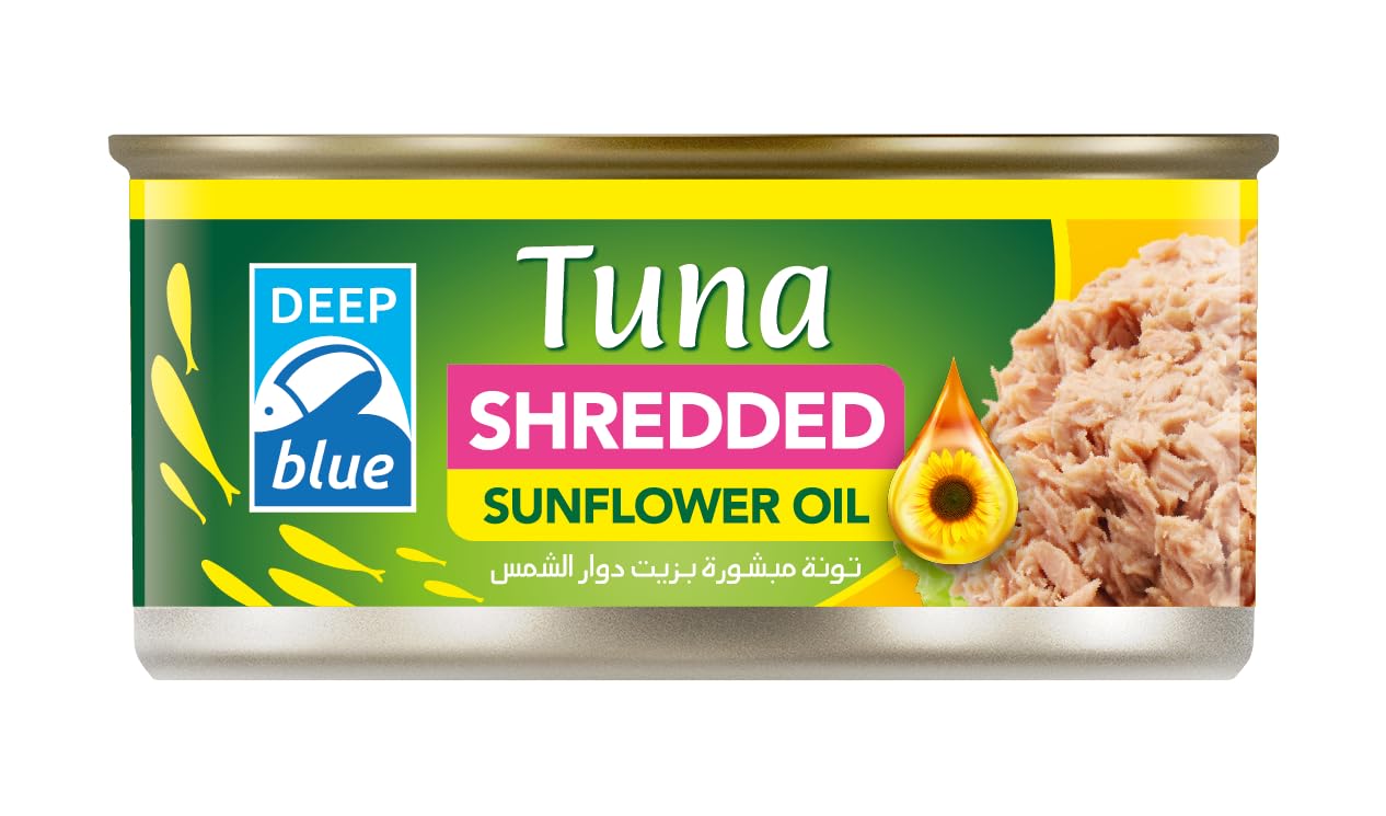 Deep Blue Shredded Tuna in Sunflower Oil 185 g