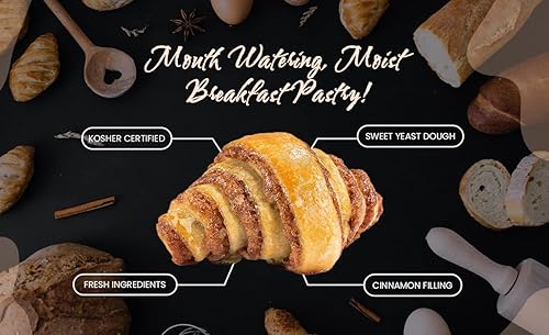 Miniatura 7 de Rollos de canela  Bollos de canela  Pastelería de desayuno  Rugelach Pasteles Croissants de canela  Sin colorantes añadidos  Sin lácteos y nueces