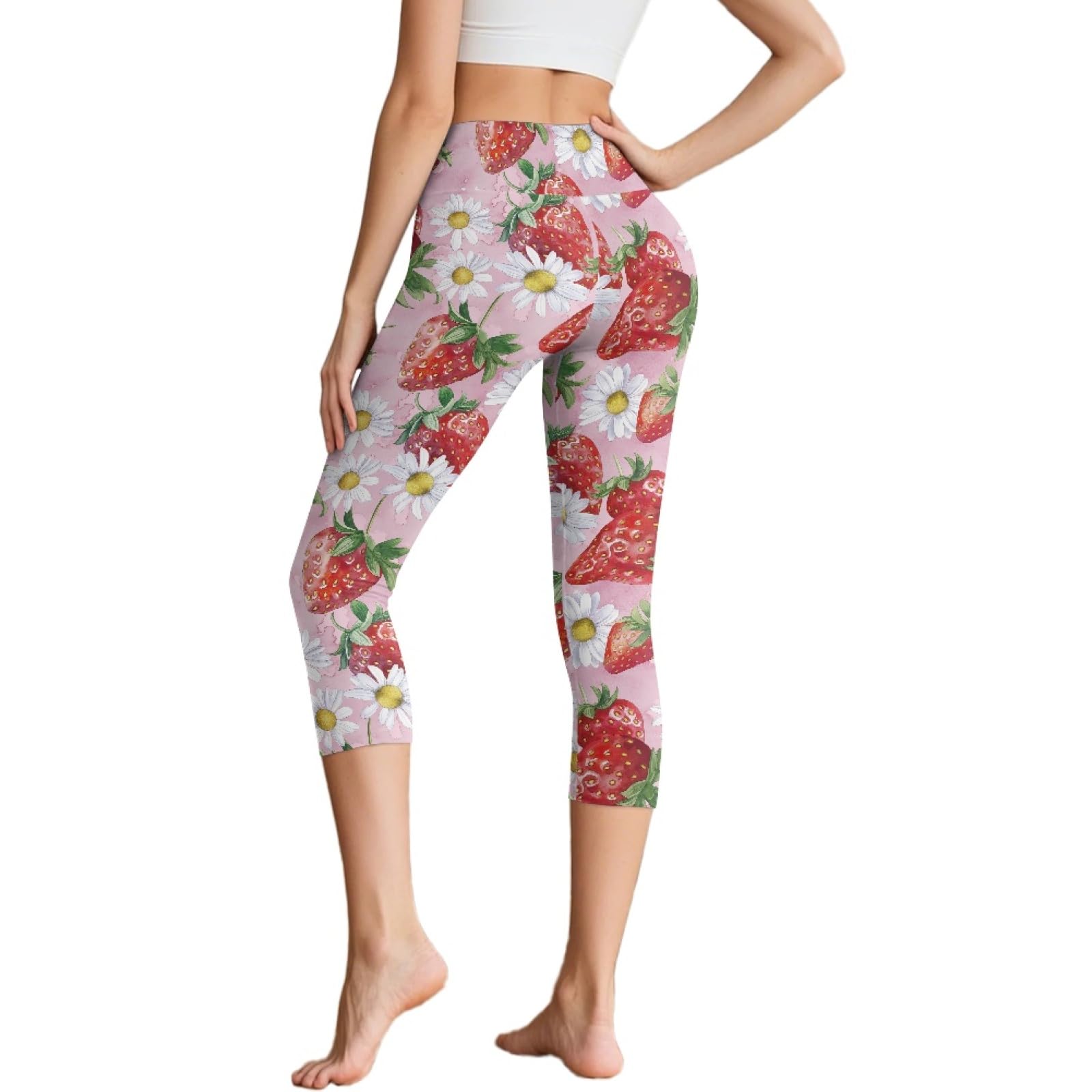 Amzbeauty Leggings de gimnasio para mujer con bolsillos, cintura alta, control de abdomen, pantalones de yoga, leggings capri, entrenamiento, correr, uso diario y ocio