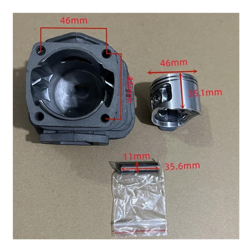 Juego de Aros de pistón de Cilindro de 46mm Aptos for Piezas de Motosierra Zm4600 4600 58cc