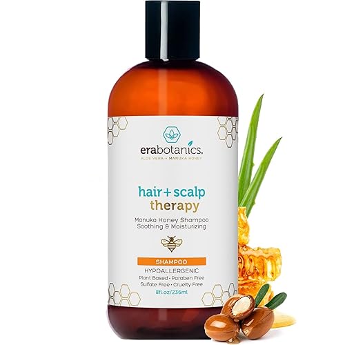 Era Organics, champú libre de sulfato para la caspa, psoriasis, eczema, cuero cabelludo seco y con picazón (4 onzas)