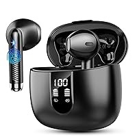 Cuffie Bluetooth 5.4, 2025 Auricolari Bluetooth 56Ore 6D Stereo Cuffie Wireless In Ear con 4 ENC Mic