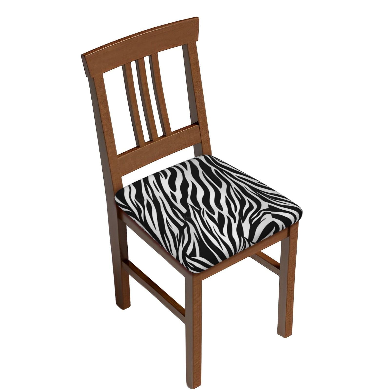 DUOTAOXX Zebra Print Print Square Cushion Cover Seat Covers for Dining Room, Removable Washable Anti-Dust Chair Seat Protector