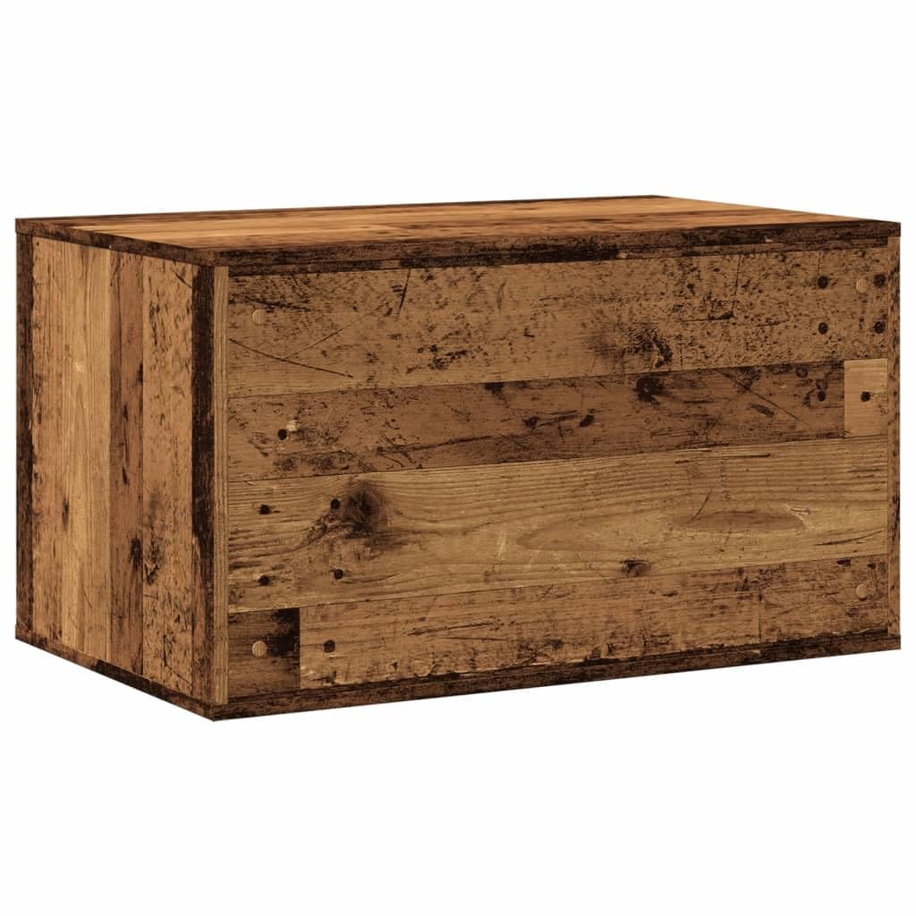 Katzenklo Altholz-Optik 80x50x45 cm Holzwerkstoff, Katzenmöbel mit Versteck, Kratzbaum Ergänzung, Kletterbaum Funktion, Sisal Kratztonne und Liegefläche für Wohnung