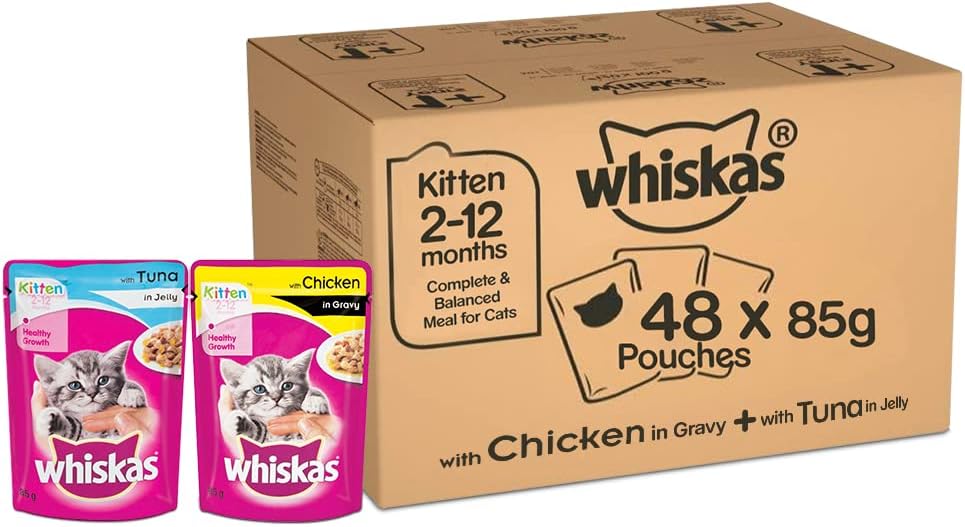 Kitten (2-12 Months) Wet Cat Food, Tuna in Jelly Flavour, 6 x 85 g Pouches