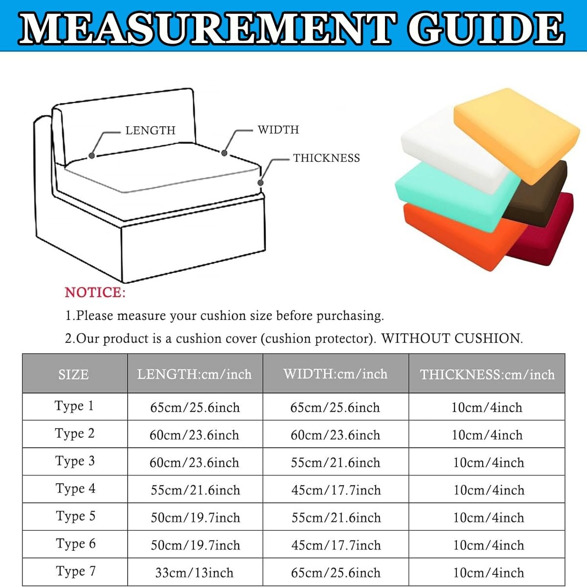 Wasserdichte Sofakissen Bezüge Outdoor - Terrasse & Garten Polsterüberzug