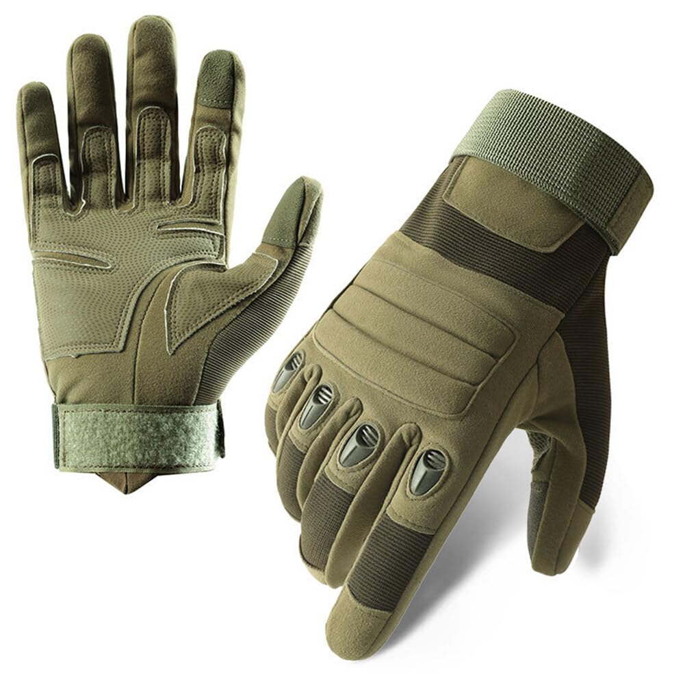 Tactical Gloves Guanti da ciclismo da uomo a dita intere, guanti tattici per esercito, combattimento militare, softair, sport all'aria aperta, ciclismo, paintball, caccia