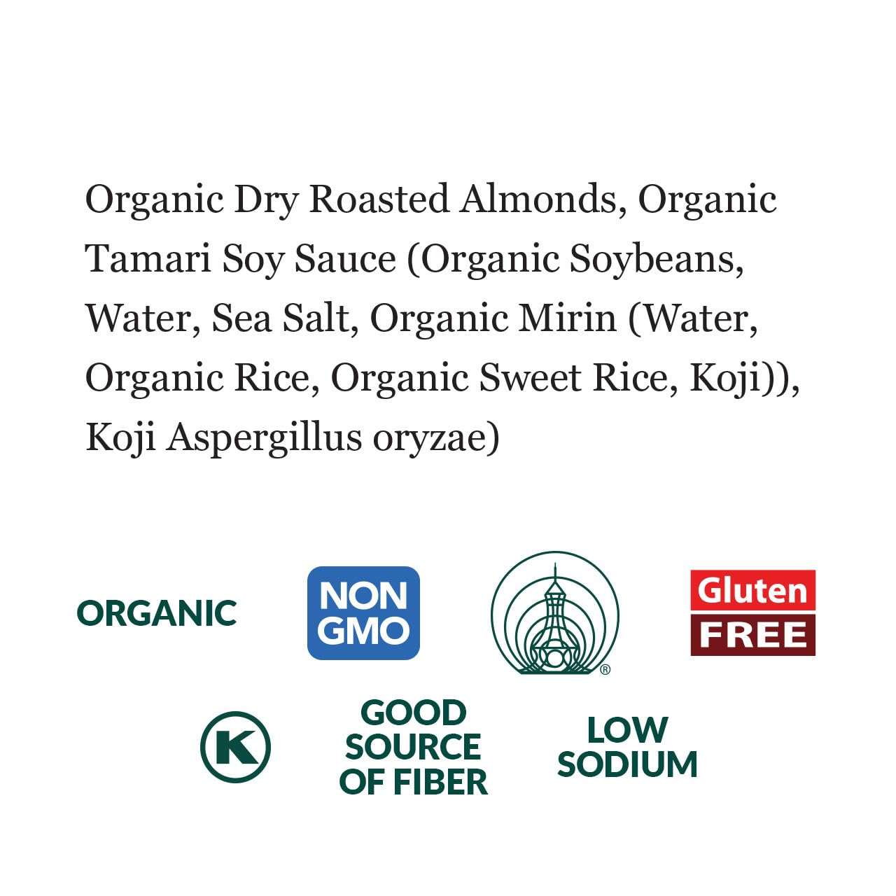 Eden Organic Tamari Almonds, Dry Roasted, Pocket Snacks, 1 oz