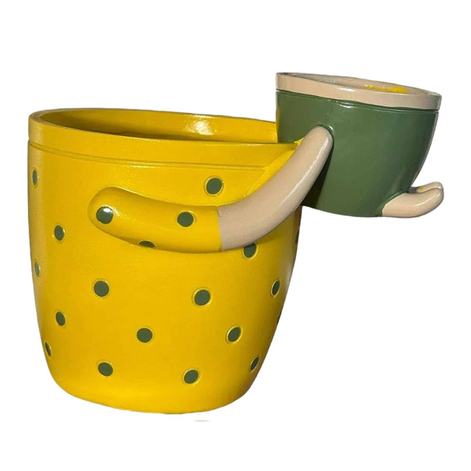 matumou Mother And Child Planter, Resin Decorative Plant Pot, Indoor Outdoor Fun Planter for Succulents Cacti Small Houseplants