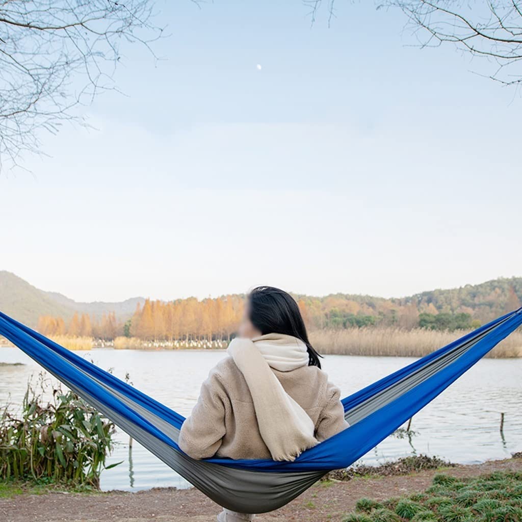 Hamac Double de Camping en Tissu de Parachute en Nylon 300x200 cm