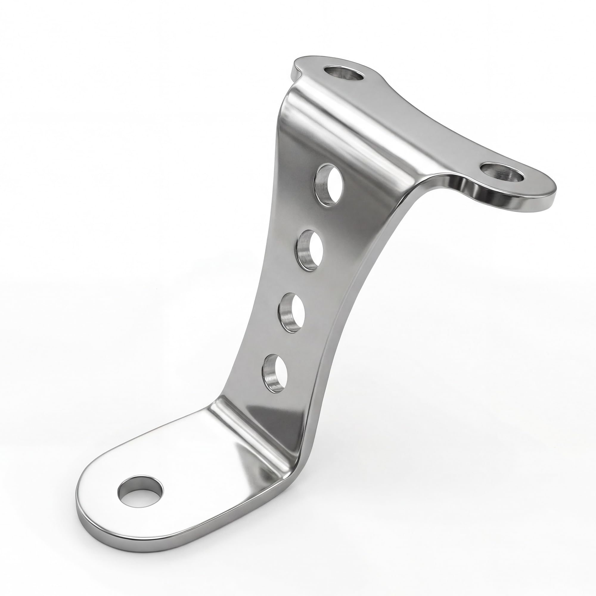 No-Brow Headlight Mount Harley Sportster Big Twin Triumph Universal 3.5" 304 Stainless Steel Mirror Surface Finish