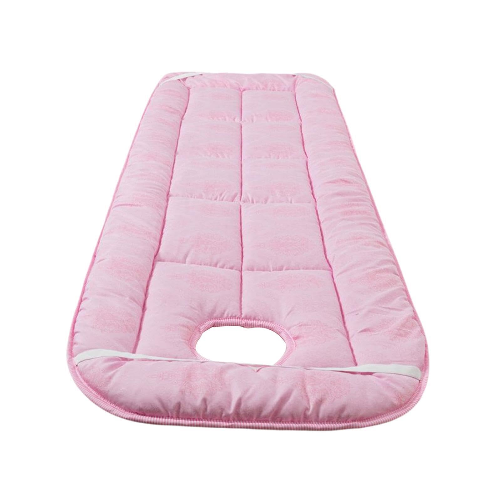 Lettino da massaggio per spa con fascia elastica per un comfort ottimale e una maggiore versatilità, facile da maneggiare e spostare. Materassino, Rosa, 185x70x3cm