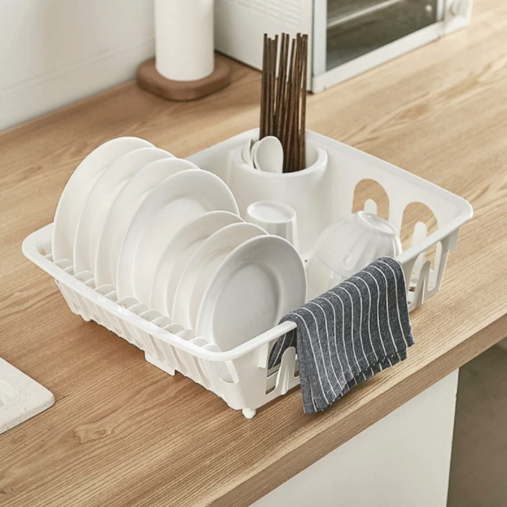 Escurridor De Platos Estante para Platos Vajilla Estante De Drenaje Estante De Almacenamiento Estante para Platos Estante De Cocina Caja De Almacenamiento Rejilla para Secar Platos Escurrido