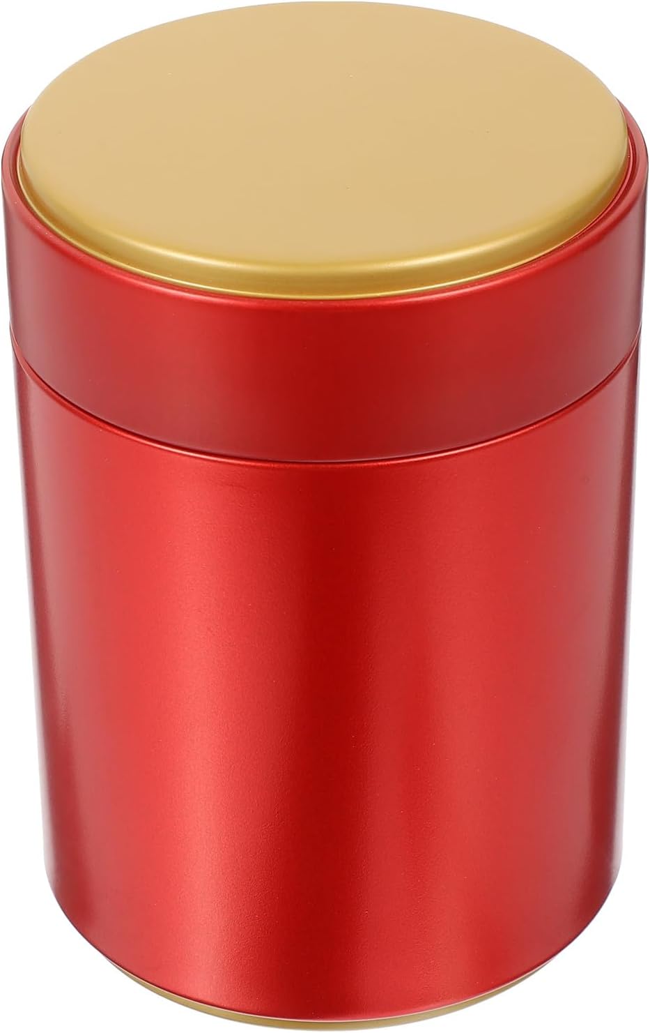 Tea Canister Airtight Sealed Storage Jar Small Red Tinplate Multipurpose Loose Leaf Tea Holder Kitchen Pantry Organizer