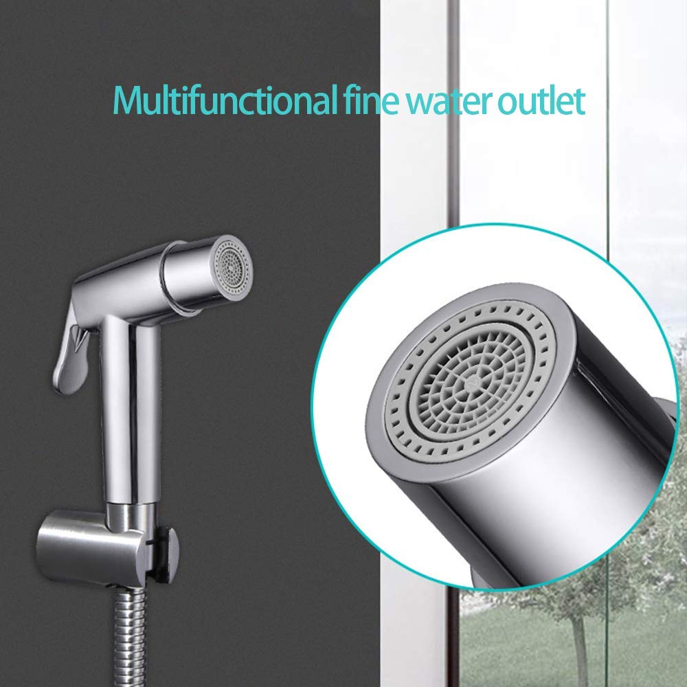 Pistola a spruzzo per WC per rubinetto pressurizzato per WC senza perforatore, risciacquo per pannolini, ugello per la pulizia dell'igiene personale, pistola per acqua da bagno, spruzzatore per W
