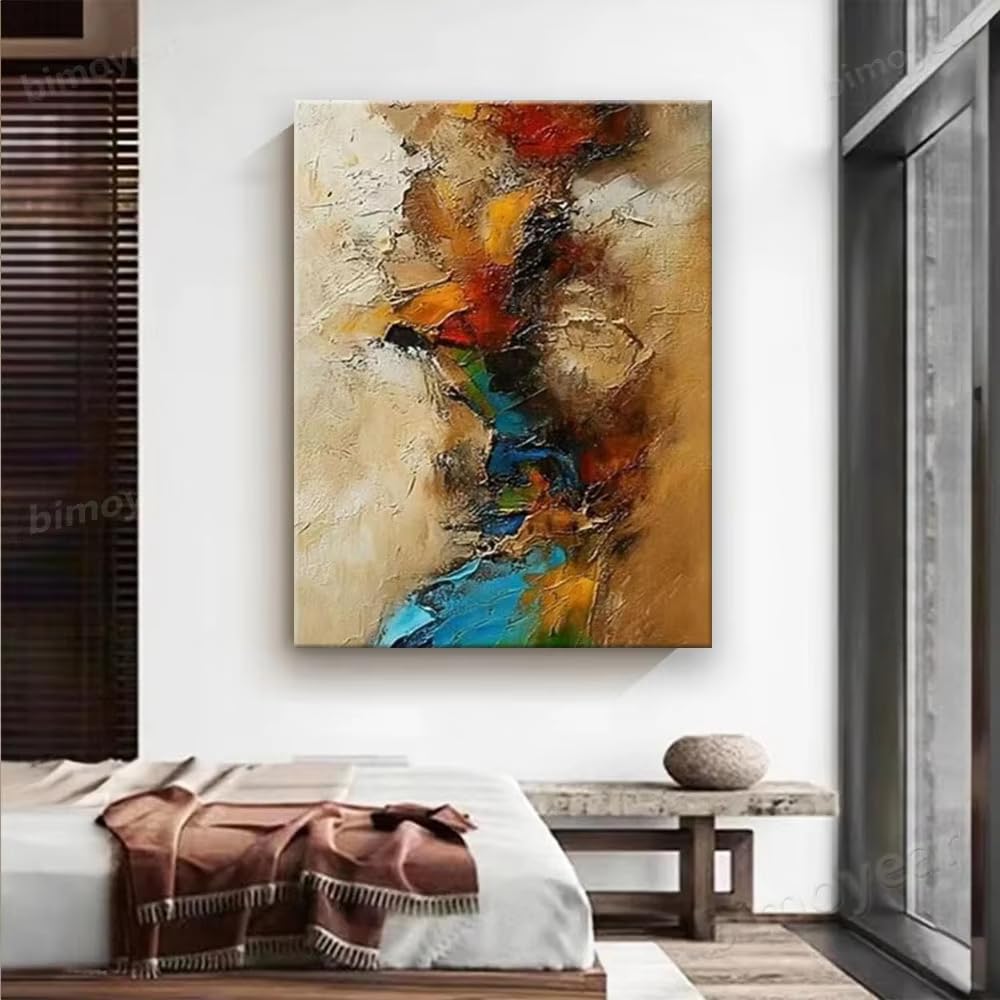 DFZEWKI Abstract on Canvas Ins Flower Wall Art Picture Big Mural for Home Living Room Decor Image(80x120cm(31x47in)/No frame)