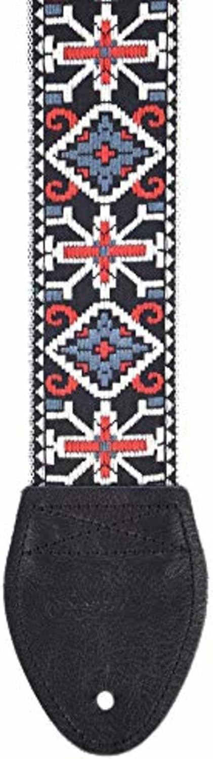 Souldier GS1317BK02BK - Handmade Seatbelt Guitar Strap for Bass, Electric or Acoustic Guitar, 2 Inches Wide and Adjustable Length from 30" to 63" Made in the USA, San Quentin, Blue