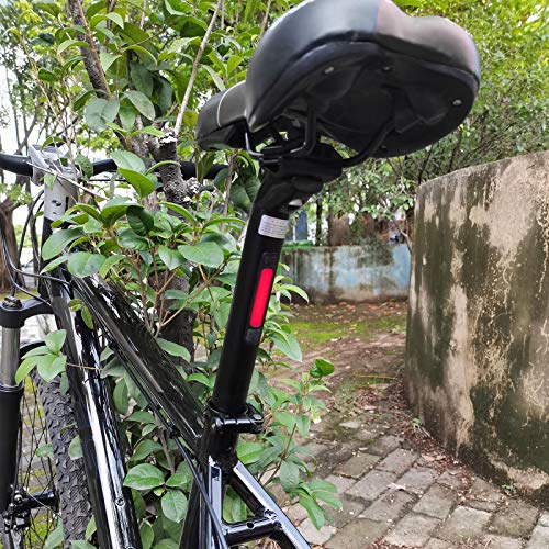 DECDEAL Espigão de selim de bicicleta Espigão de selim de bicicleta inteligente com luz de freio Esp