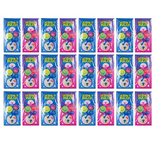 DREAM XPLORE Spirograph Geometric (Set Of 24) Birthday Return Gift Item For Kids In Bulk/Creative Designer Ruler/Scale, Art & Craft Sets School Stationery Multicolour