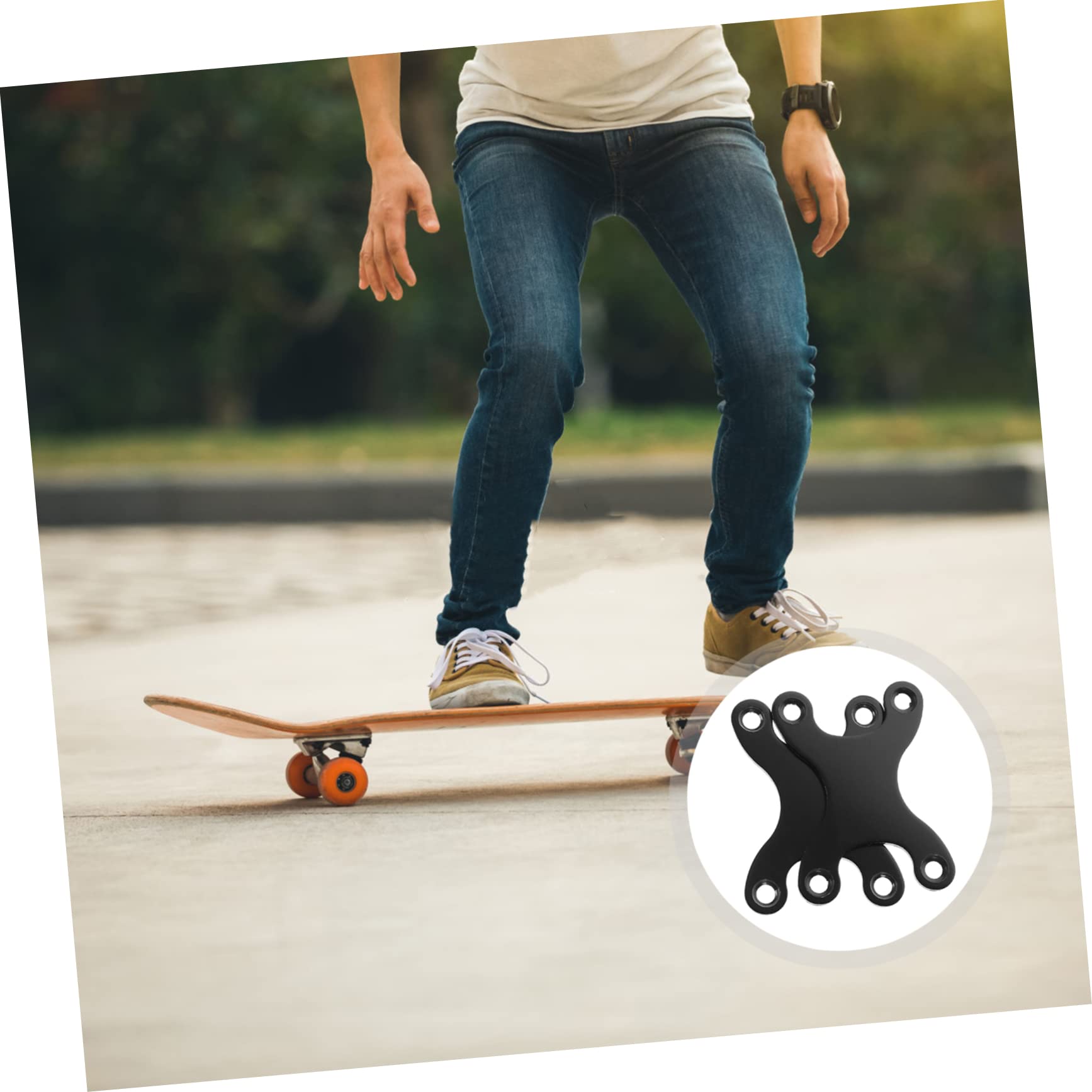 BESPORTBLE 4pcs Professional Skateboard Gasket -Sink Support Hardware Bridge Gaskets for Convenient Skateboard Maintenance and Assembly