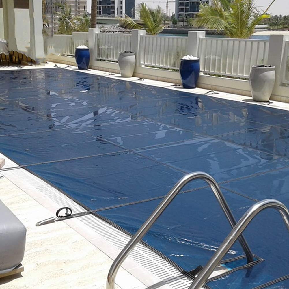 Cobertor Solar para Piscinas Cubierta de seguridad extra larga para piscina de invierno, para seguridad y protección de niños y prevención de escombros, con herramientas de instalación Cubierta de pi