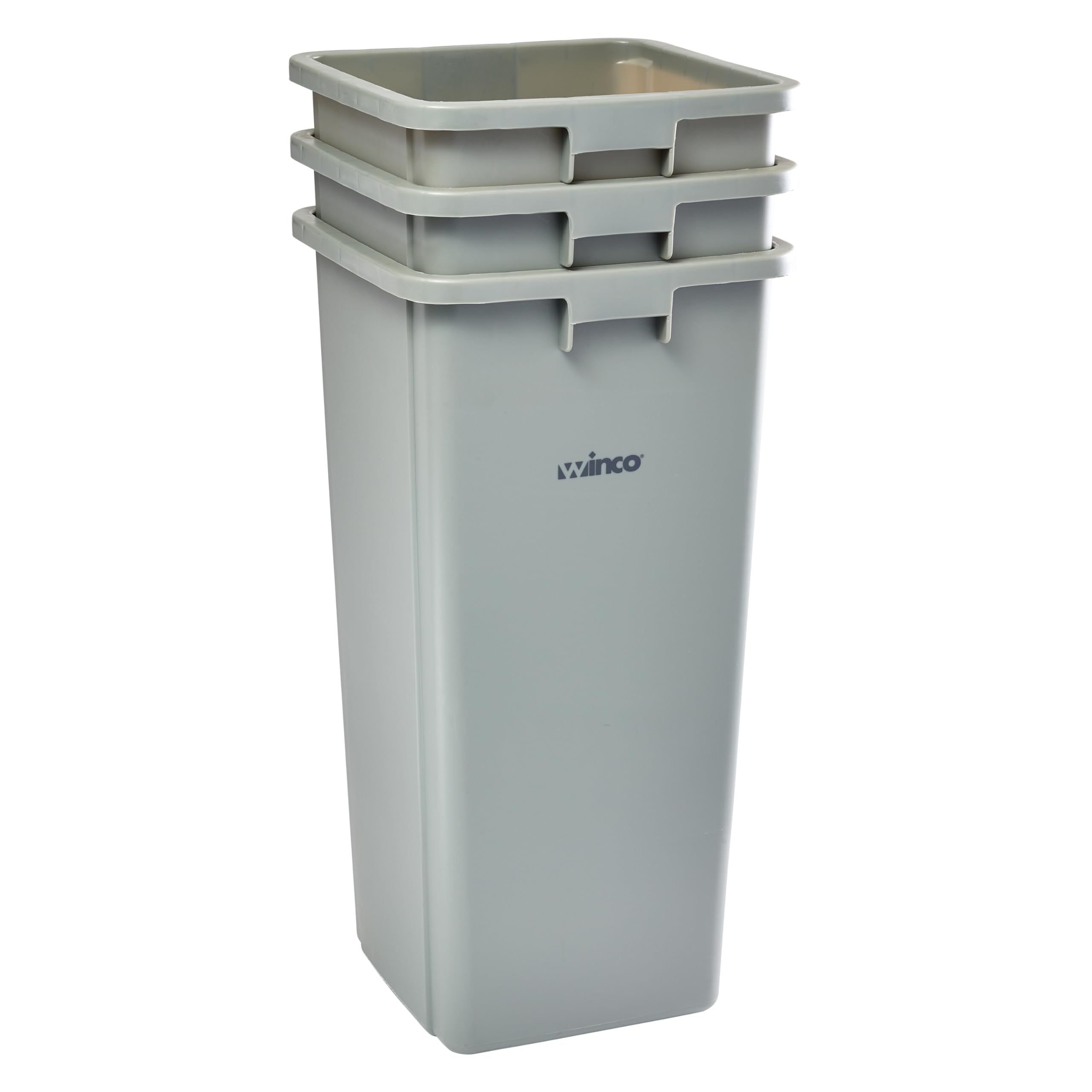 Amazon.com: Winco Commercial Square Plastic Trash Can, 23 Gallon